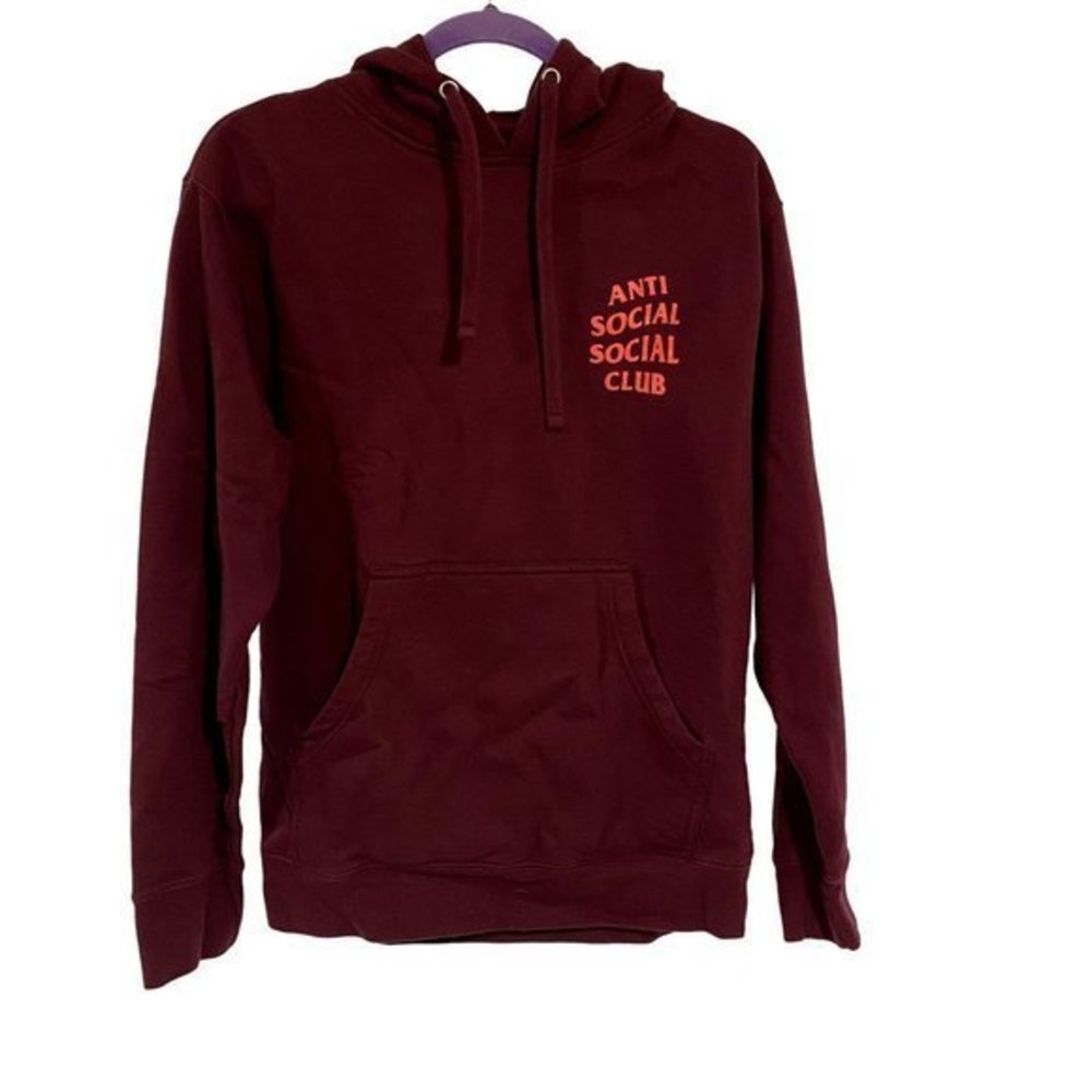 Anti Social Social Club Lost Feelies Maroon‎ Hoodie Size Small